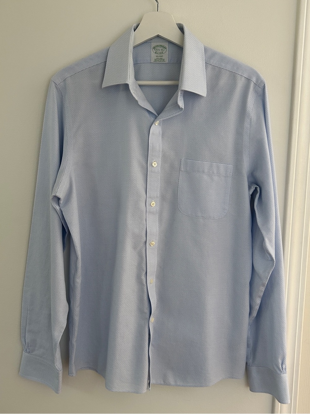Brooks Brothers Light Blue Dress Shirt with Chest Pocket